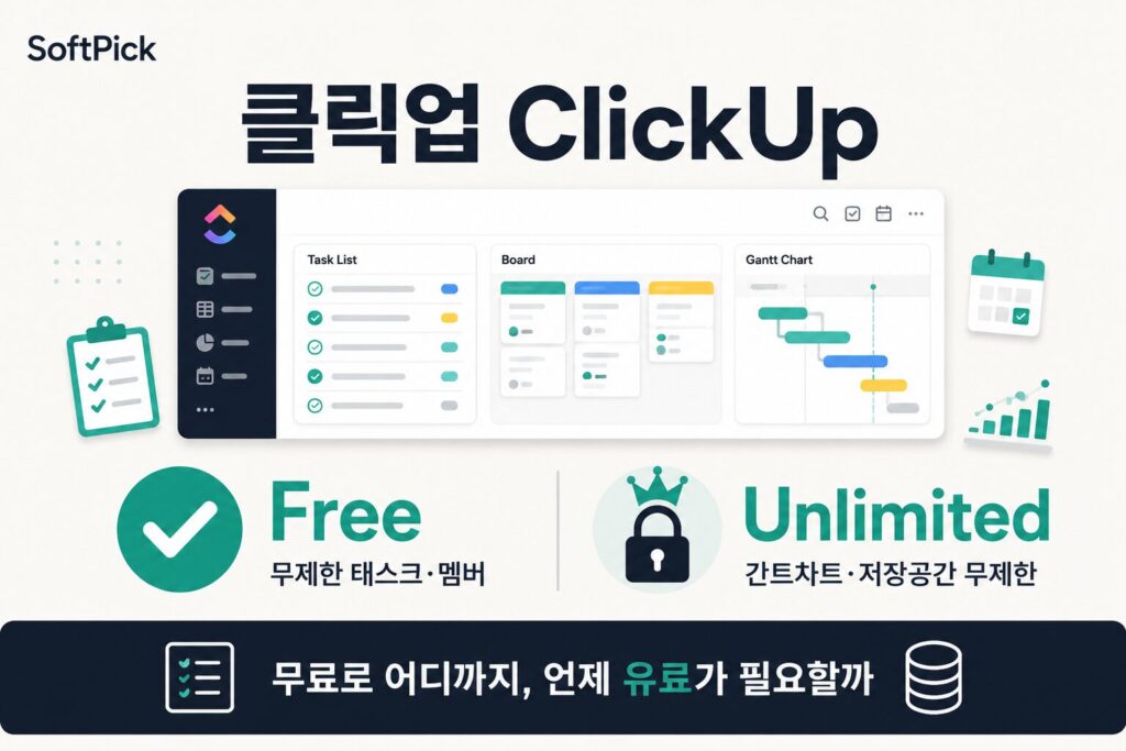 ClickUp 클릭업 무료 플랜과 요금제 정리