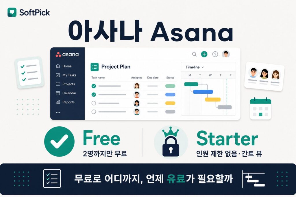 Asana 아사나 무료 플랜과 요금제 정리